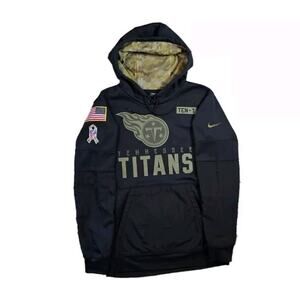 NIKE Tennessee Titans NFL Salute to Service Hoodie Men's S Black Camo USA